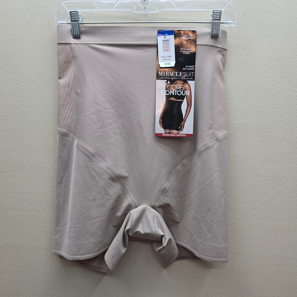 Miraclesuit NWT Shapewear Core Contour High-Waist No Lines No Ride Beige Size XL